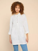 Load image into Gallery viewer, Evelyn Linen Tunic White