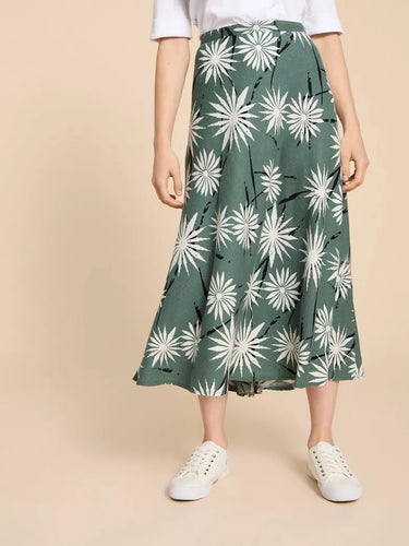 CLEMENCE LINEN BLEND SKIRT