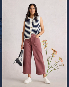 Knit vest with buttons