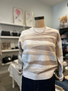 Pullover with stripe detail