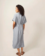 Load image into Gallery viewer, Reno Linen Dress Blue