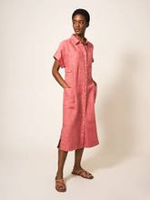 Load image into Gallery viewer, Reno Linen Dress Red