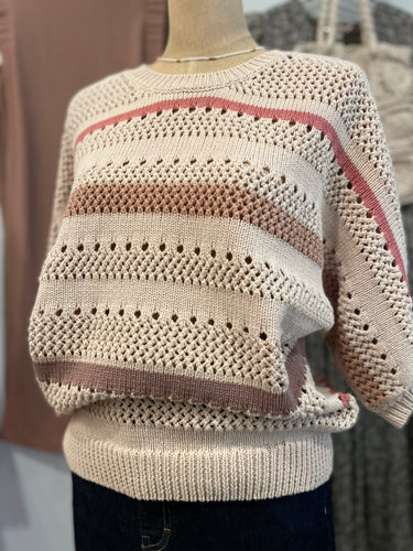 Textured Stripe Sweater