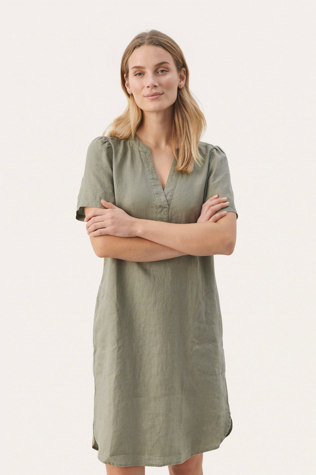 Aminase Linen Dress