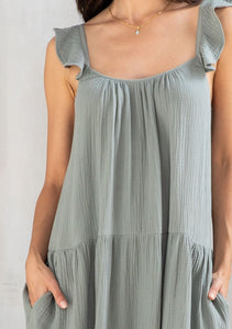 Summer Dress with Ruffle Straps